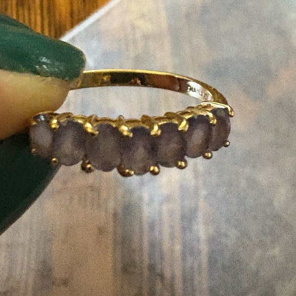 Elegant Gold and Purple Women's Ring - Picture 4 of 4